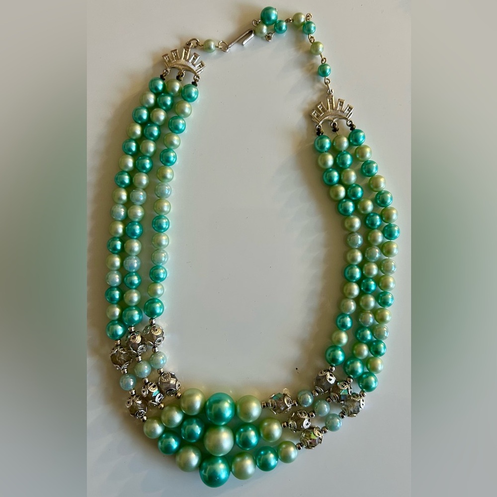 MINT marked JAPAN vintage multi-strand Beaded Necklace